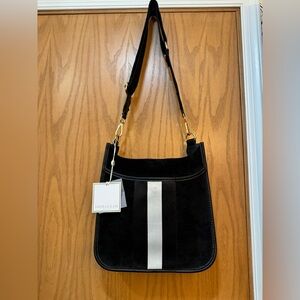 New with Tags Shiraleah Chicago Black Suede Crossbody Bag